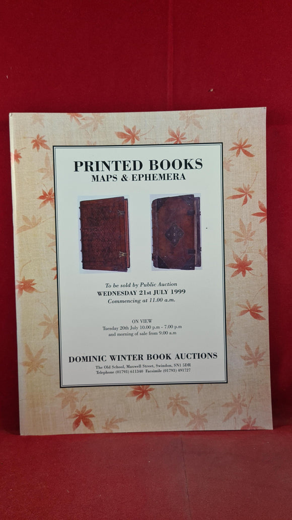 Dominic Winter Book auctions - Printed Books & Maps 21st July 1999