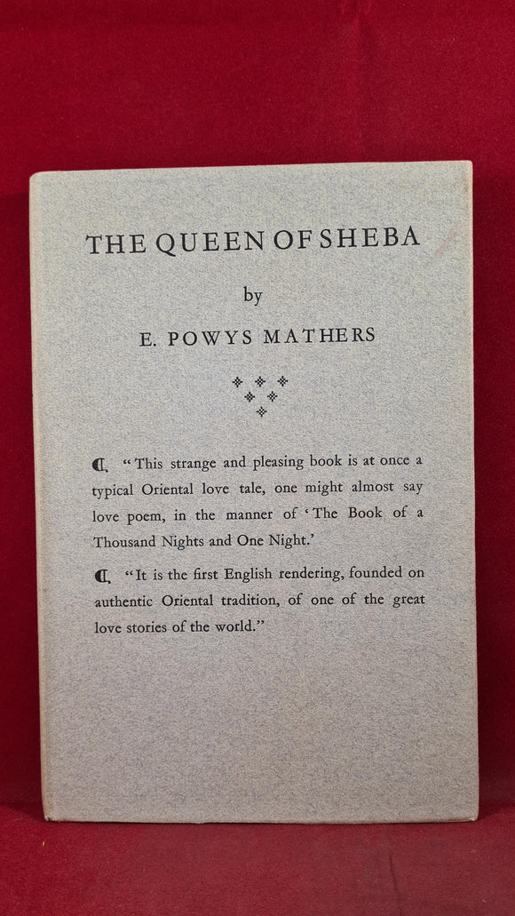 E Powys Mathers - The Queen of Sheba, Casanova Society, no date