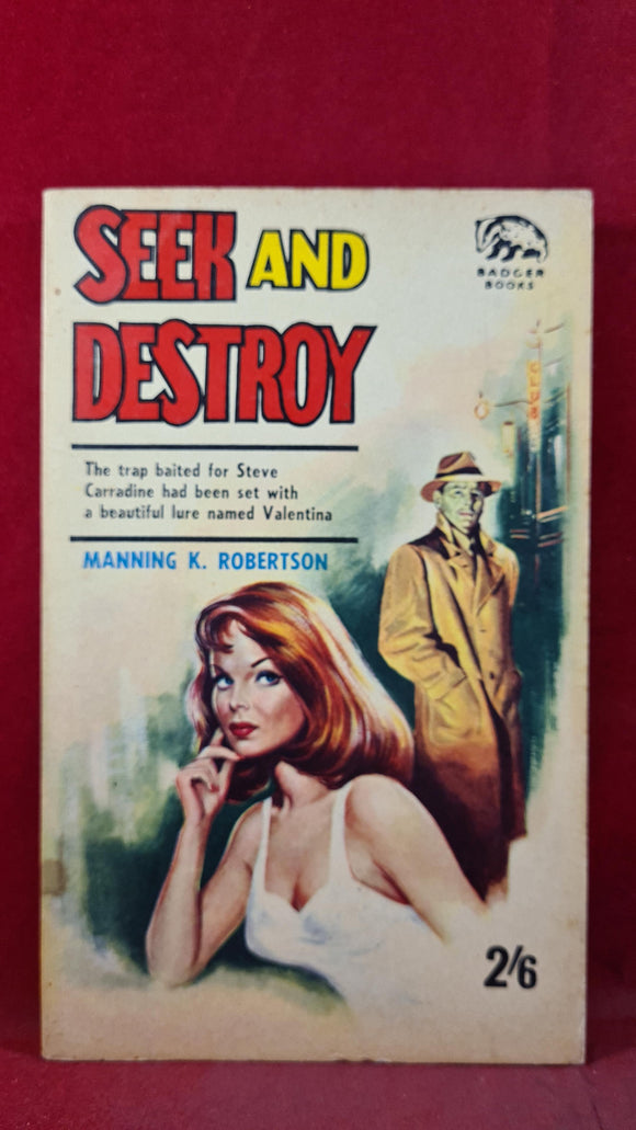 John S Glasby - Seek and Destroy, Badger Books, (early 1960's) First Edition, Paperbacks