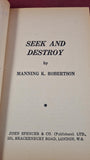 John S Glasby - Seek and Destroy, Badger Books, (early 1960's) First Edition, Paperbacks