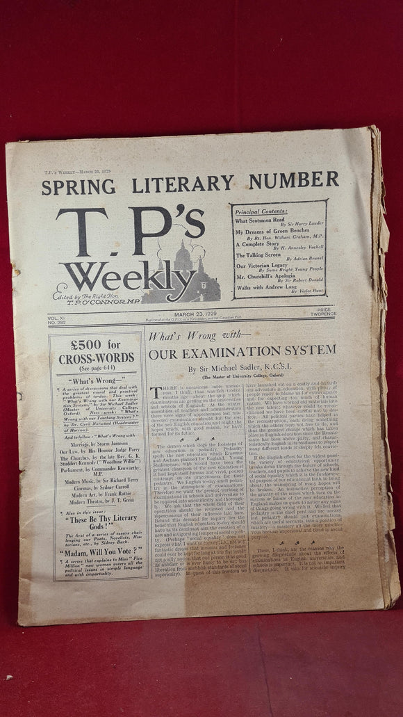 T.P's Weekly March 23, 1929, Spring Literary Number