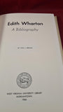 Vito J Brenni - Edith Wharton : A Bibliography, West Virginia University, 1966