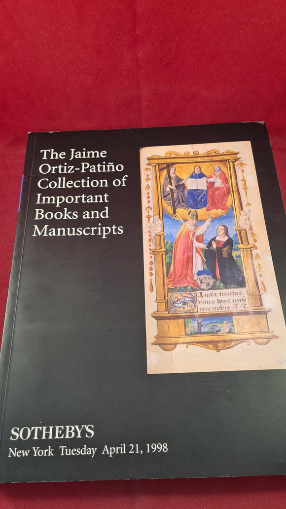 Sotheby's April 21, 1998 New York, Jaime Ortiz-Patino Collection-Books & Manuscripts