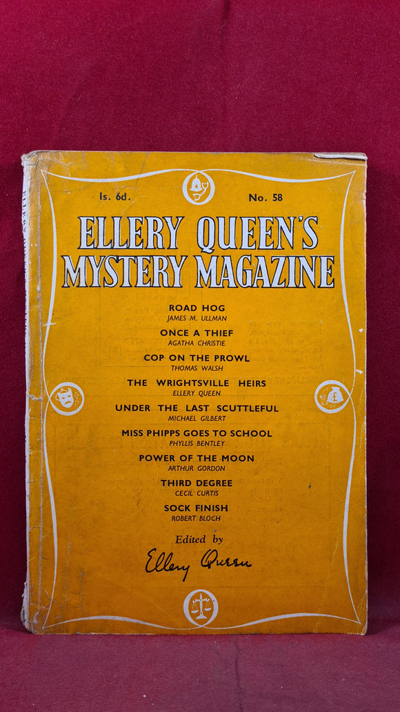 Ellery Queen Mystery Magazine Number 58 November 1957 British Edition