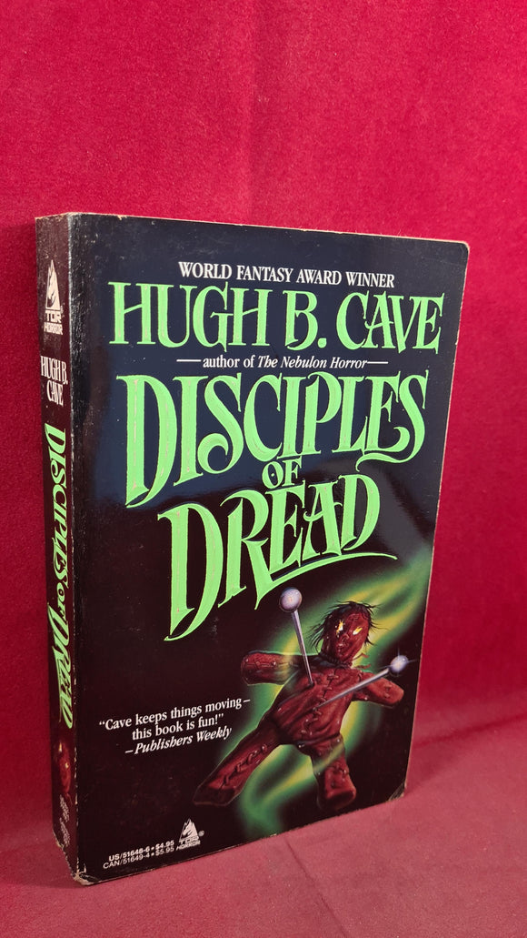 Hugh B Cave - Disciples of Dread, TOR Book, 1989, First Edition, Paperbacks