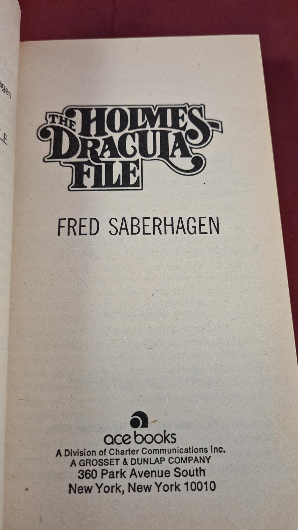 Fred Saberhagen The Holmes Dracula File, First Printing Ace Books, 1 Richard Dalby's Library