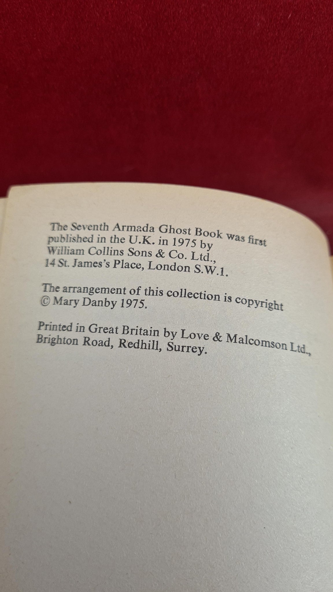 Mary Danby - 7th Armada Ghost Book, 1975, Paperbacks – Richard Dalby's ...