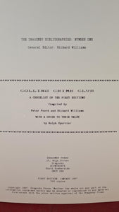 Collins Crime Club Number 1 - A Checklist of the First Editions, Limited, First Edition 1987