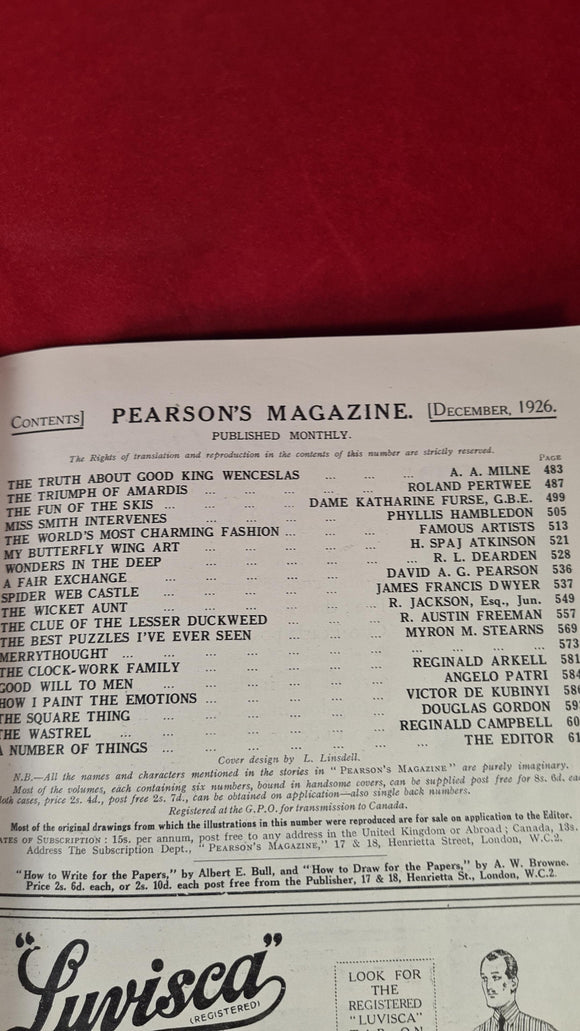 Pearson's Magazine December 1926, Christmas Number