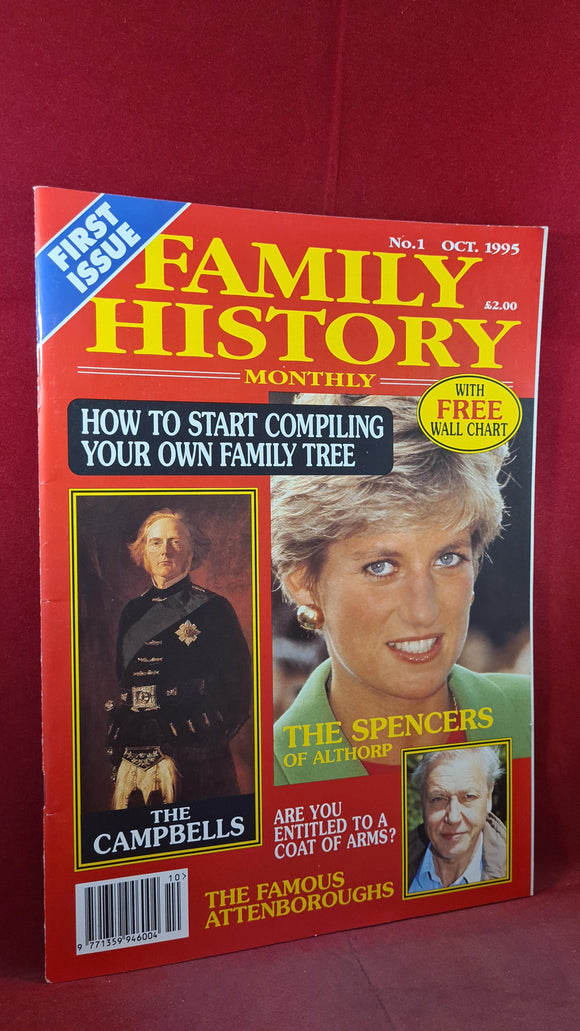 Family History Monthly Magazine Numbers 1 - 7 1995-96, First Issue Spencers of Althorp