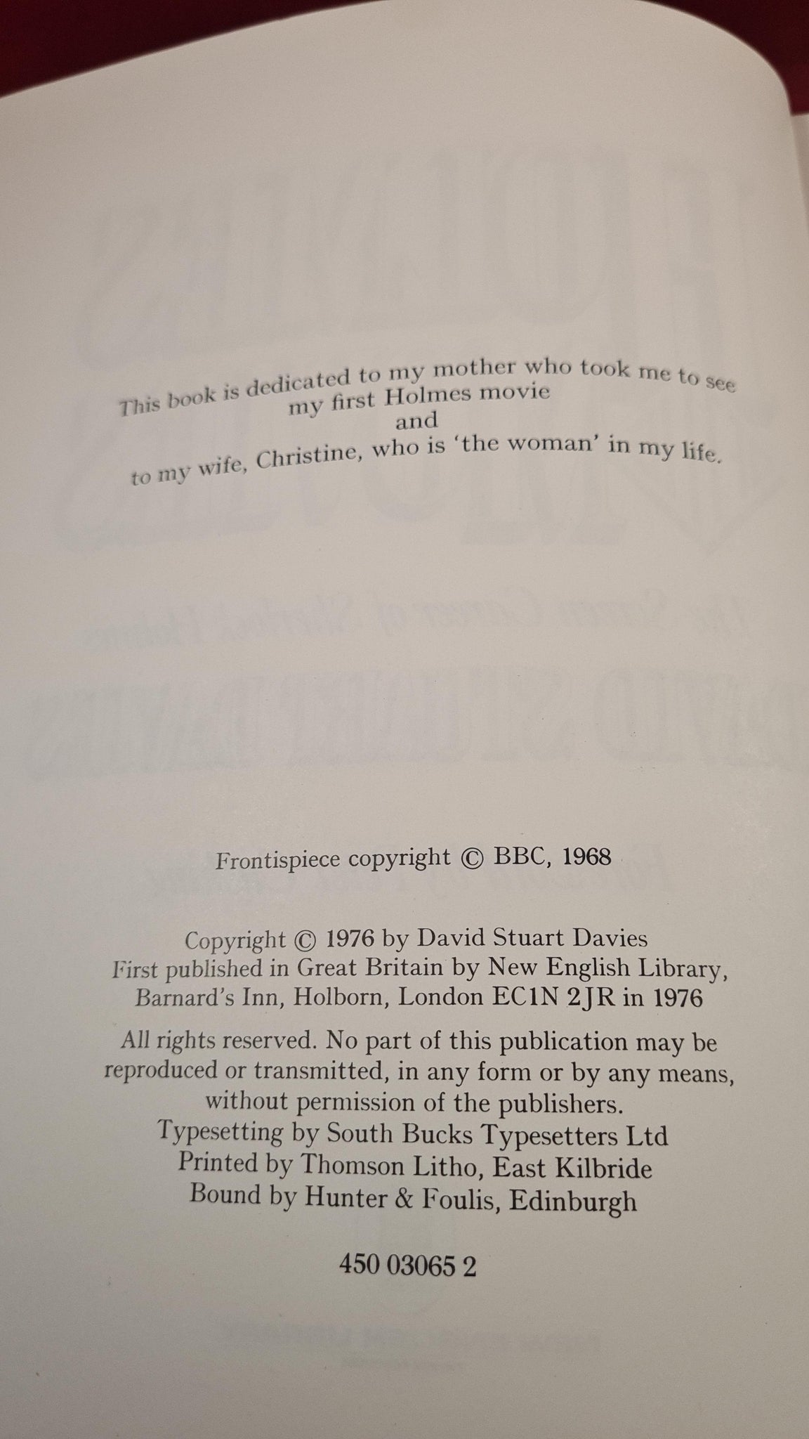 David Stuart Davies - Holmes of the Movies, New English Library, 1976 ...