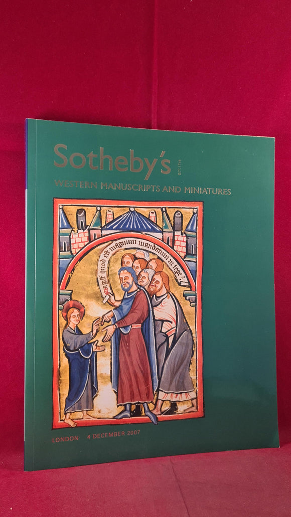 Sotheby's 4 December 2007, Western Manuscripts And Miniatures including bookmark