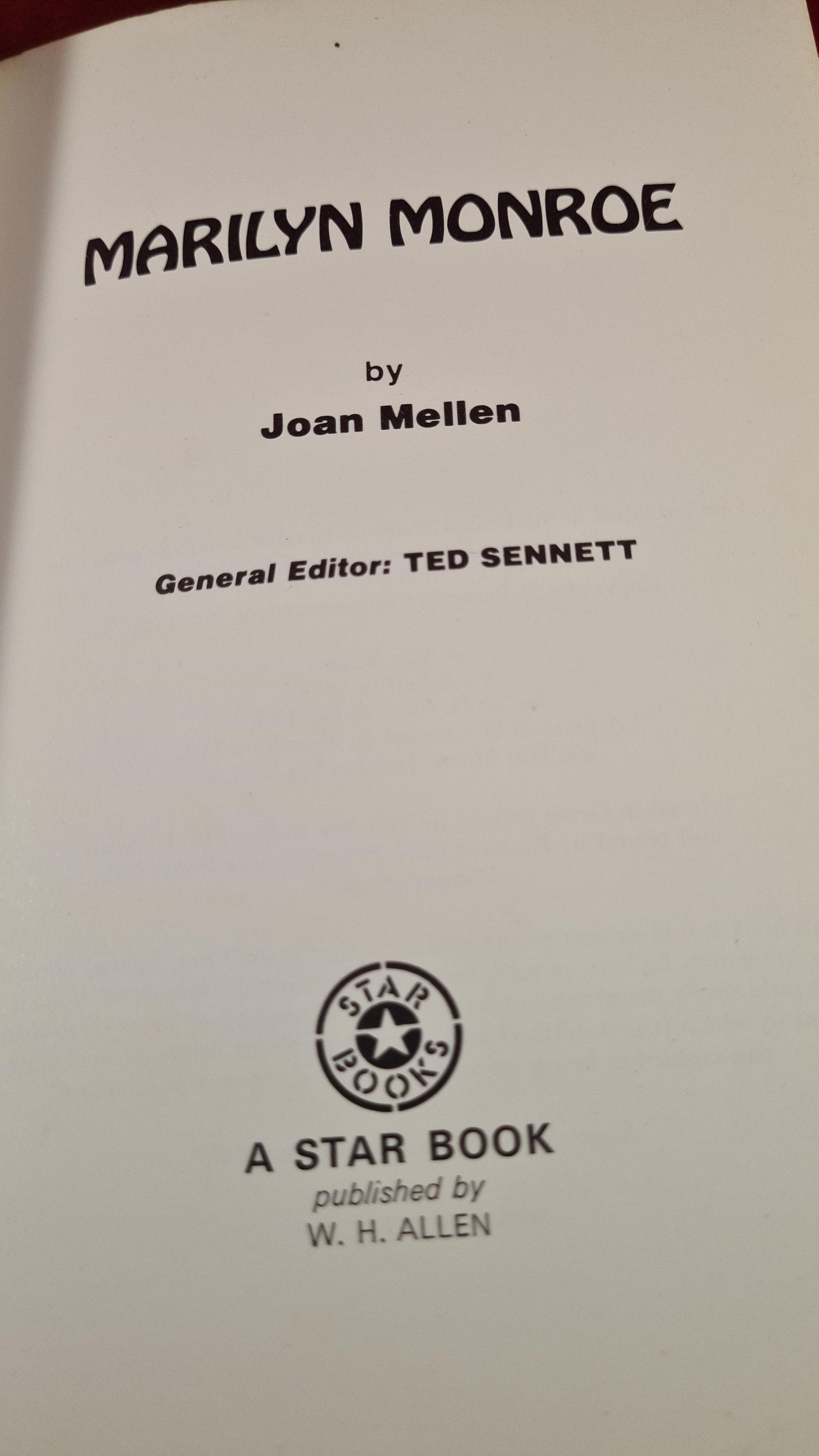 Joan Mellen - Marilyn Monroe, Star Book, 1975, Paperbacks