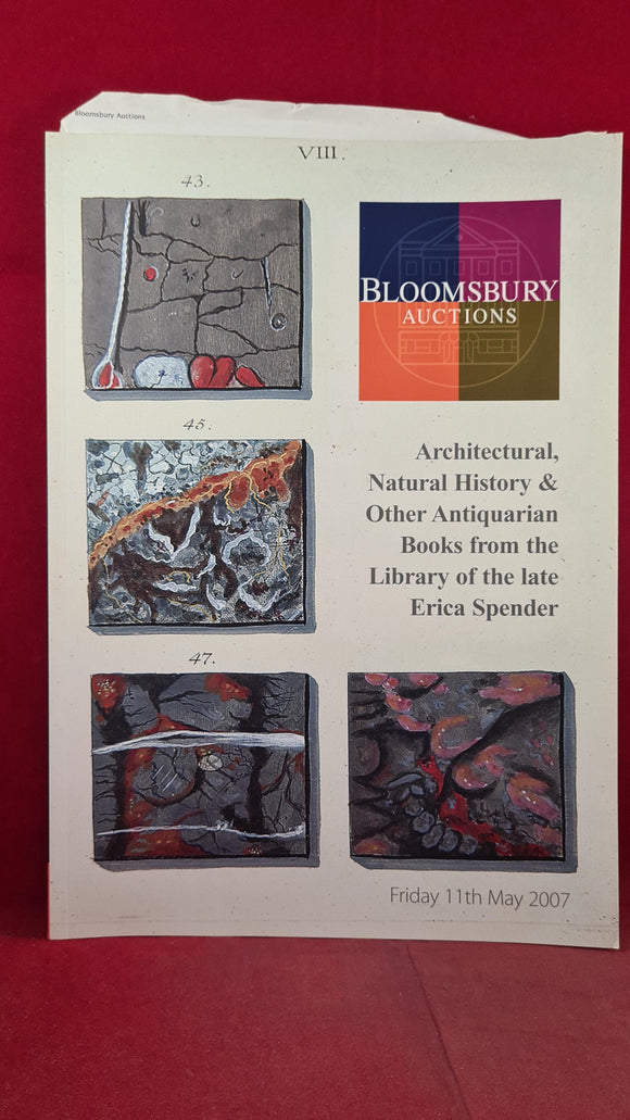 Bloomsbury Architectural, Natural History from the late Erica Spender 11th May 2007