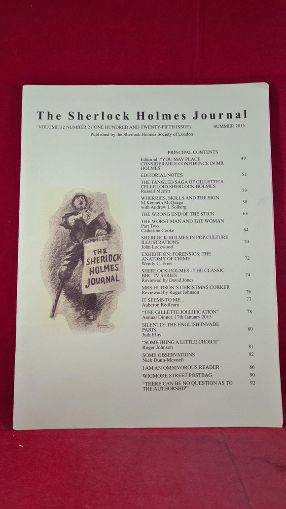 The Sherlock Holmes Journal Volume 32 Number 2 Summer 2015