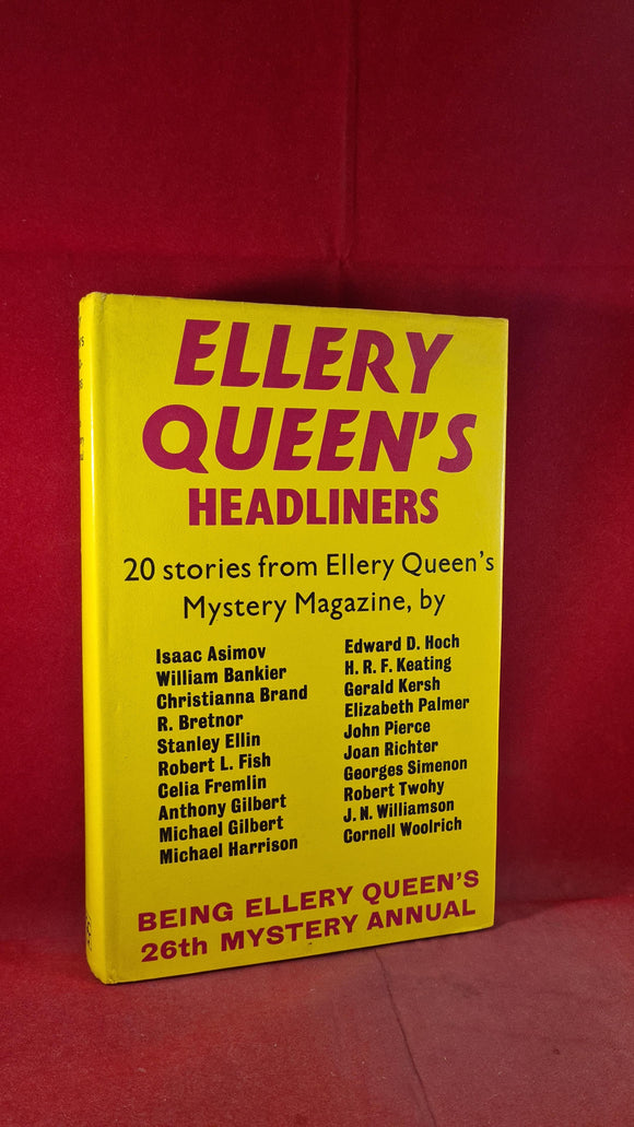 Ellery Queen's Headliners, 26th Mystery Annual, Book Club Associates, 1971