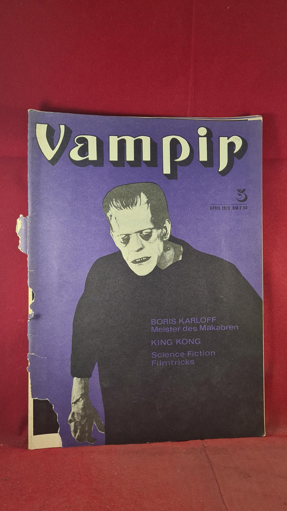 Vampir Magazine Issue 3 April 1973, German Magazine