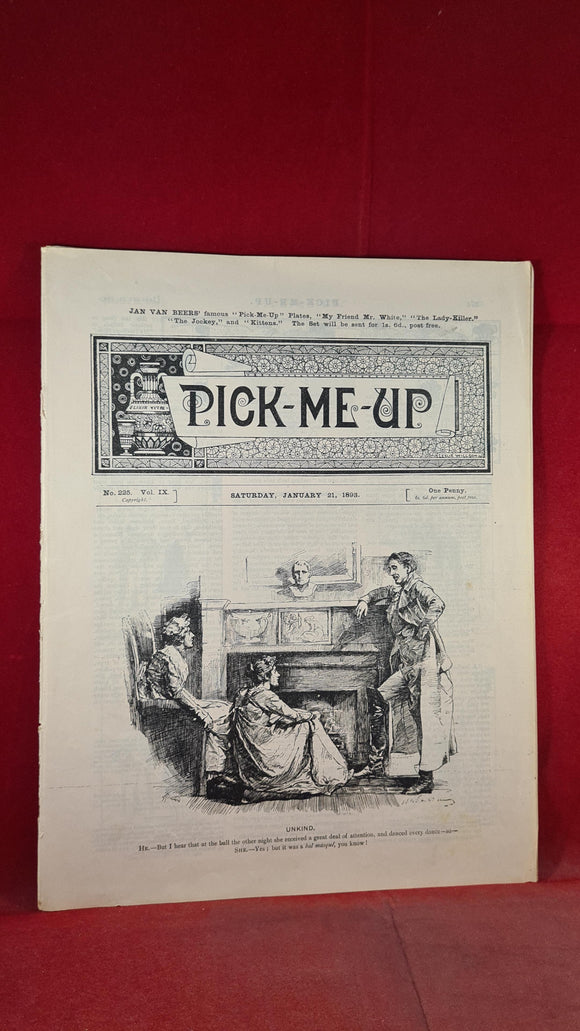Pick - Me - Up Volume IX Number 225 Saturday January 21, 1893