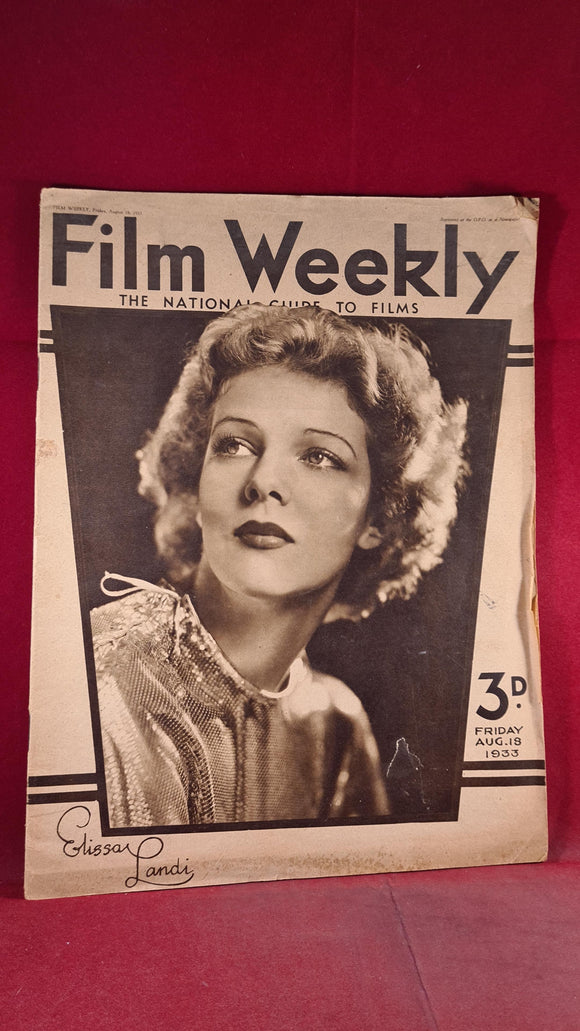 Film Weekly Friday August 18 1933