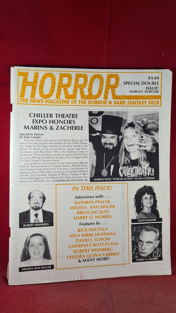 Horror Volume 1 Number 3 & 4, News Magazine of the Horror & Dark Fantasy Field