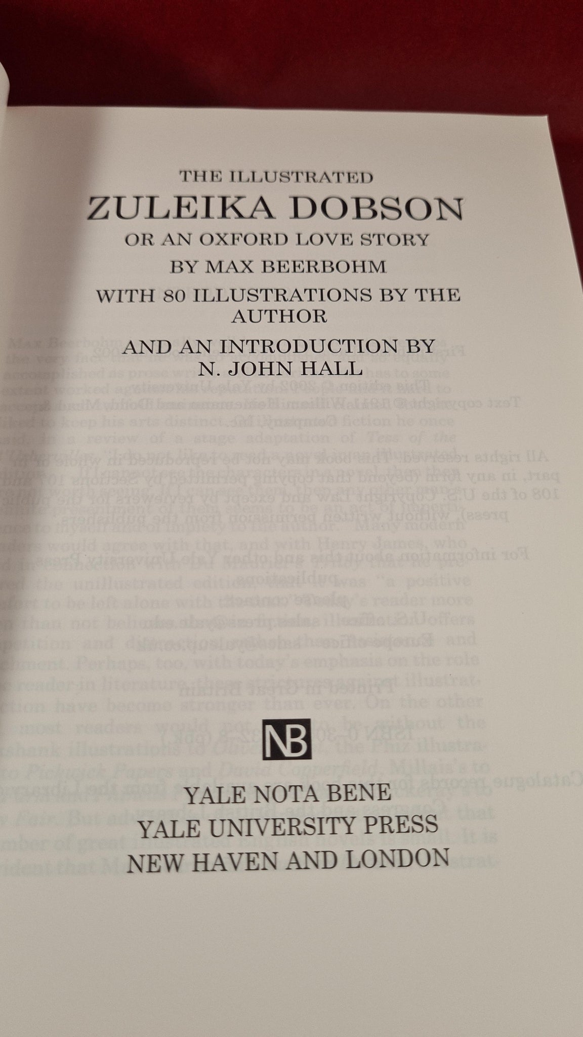Max Beerbohm - The Illustrated Zuleika Dobson, Yale University, 2002
