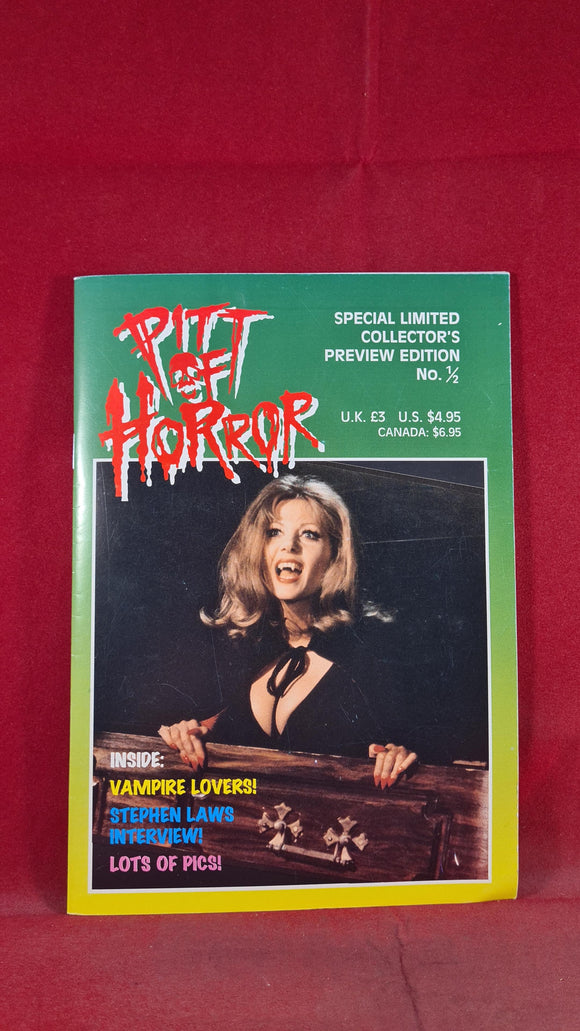 Pitt of Horror Special Limited Collector's Preview Edition Number 1/2, Inscribed, Signed