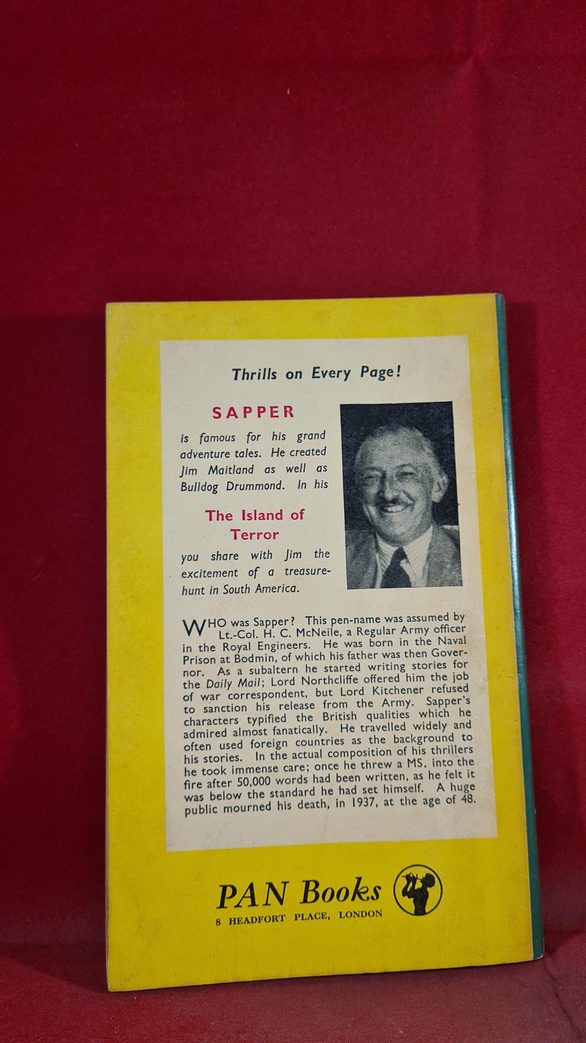 Sapper - The Island of Terror, Pan Books, 1957, Paperbacks – Richard ...