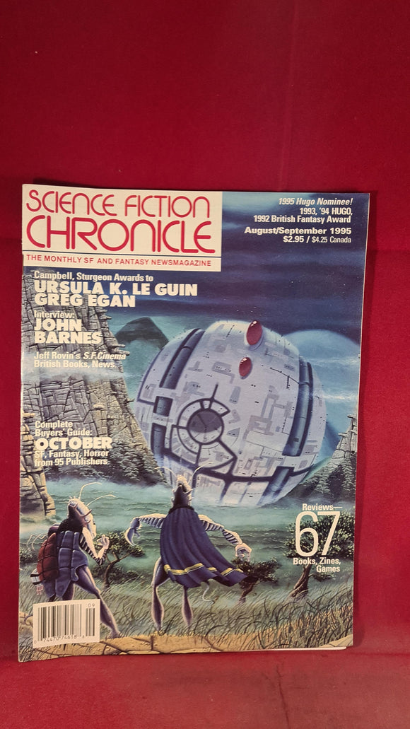 Science Fiction Chronicle August/September 1995 Volume 16, Number 9, Issue 185