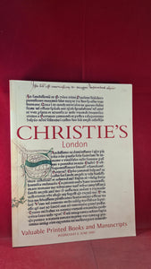 Christie's Valuable Printed Books and Manuscripts Wednesday 6 June 2001