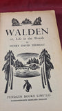 Henry David Thoreau - Walden or Life in the Woods, Penguin Books, 1938, Paperbacks