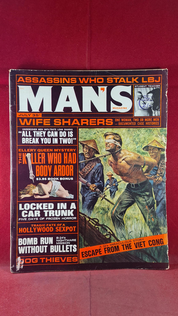 Man's Magazine Volume 14 Number 7 July 1966, Ellery Queen Mystery
