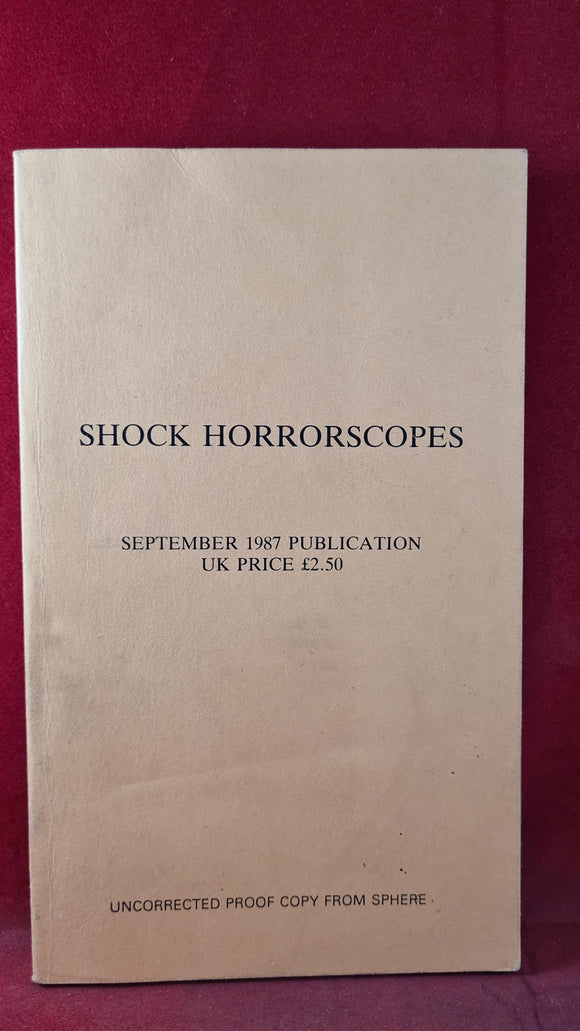 Tim John - Shock Horrorscopes, Uncorrected proof from Sphere Books, 1987, Paperbacks