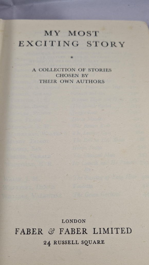 Francis Beeding - My Most Exciting Story, Faber & Faber, 1948