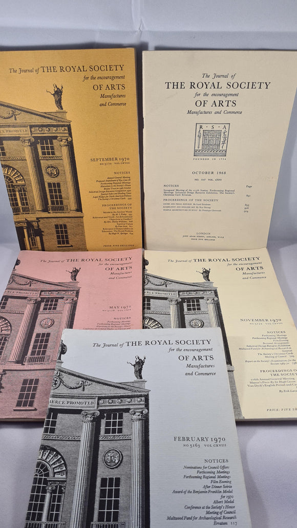 The Journal of The Royal Society Of Arts 1959 - 1971, 98 copies