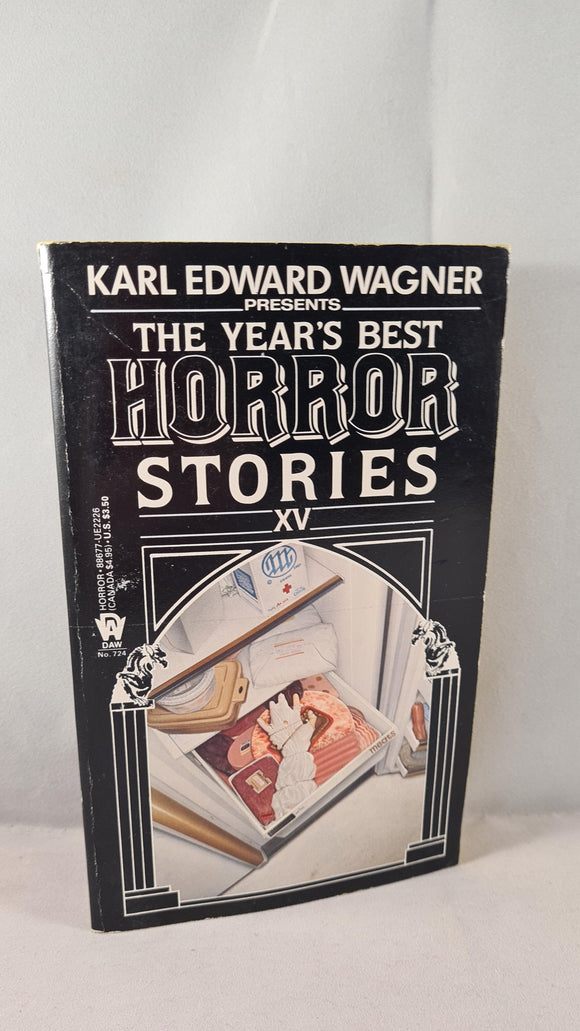Karl Edward Wagner - The Year's Best Horror Stories XV, DAW, 1987, Signed, Paperbacks