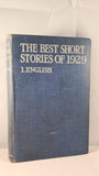 Edward J O'Brien - The Best Short Stories of 1929, Jonathan Cape, 1929