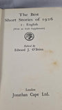 Edward J O'Brien - The Best Short Stories of 1926, Jonathan Cape, 1927