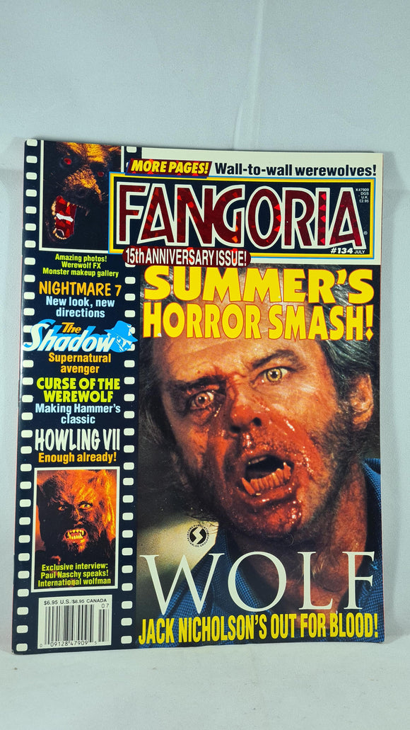 Fangoria Number 134 July 1994, 15th Anniversary Issue