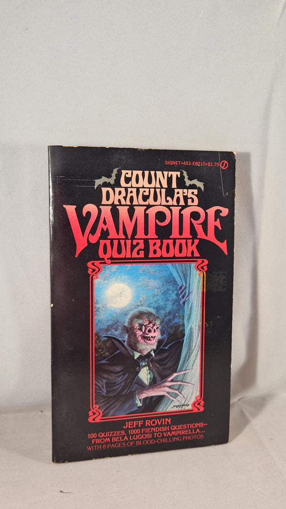 Jeff Rovin - Count Dracula's Vampire Quiz Book, Signet, 1979, Paperbacks