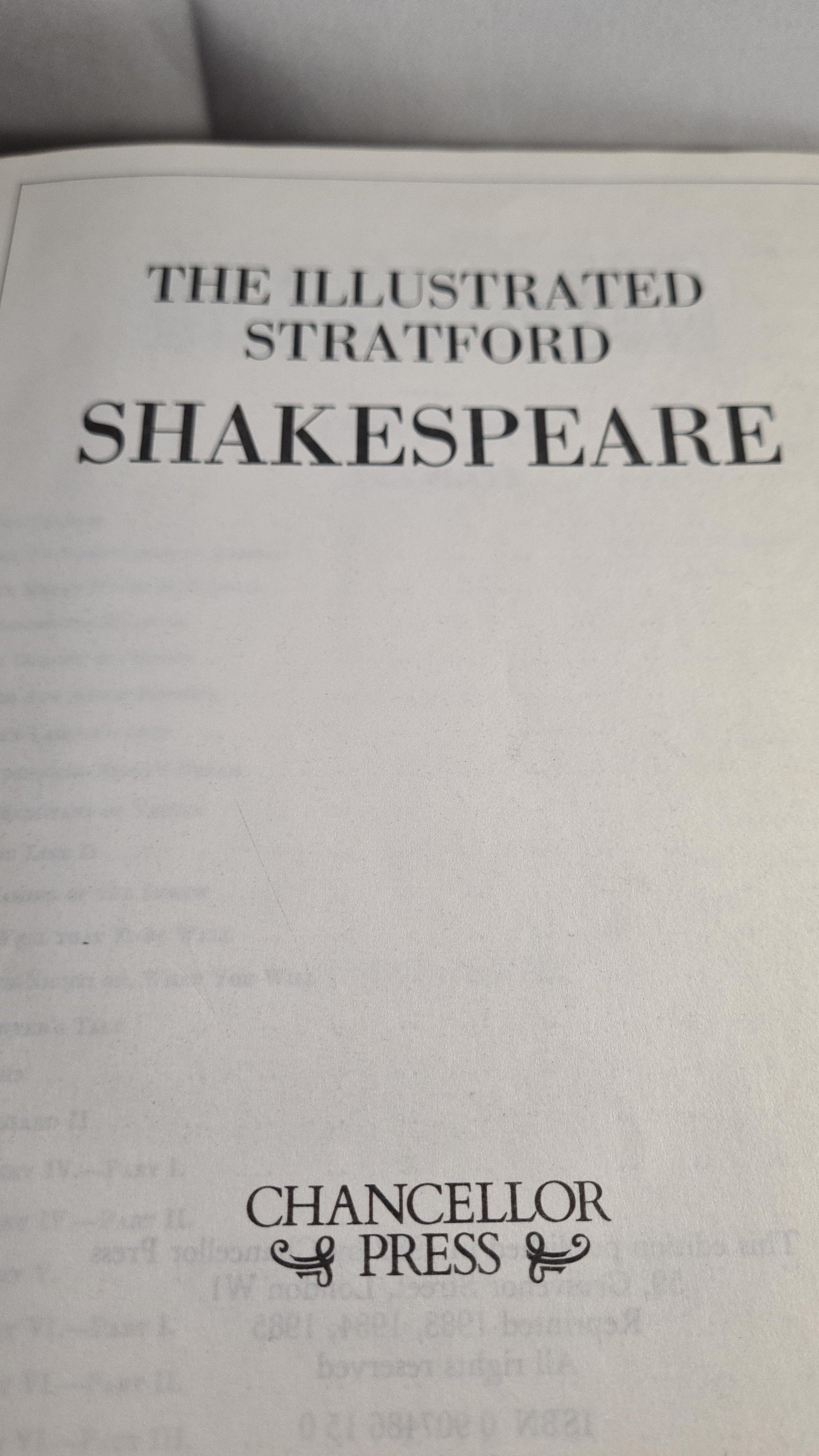 William Shakespeare - The Illustrated Stratford Shakespeare, Chancello –  Richard Dalby's Library