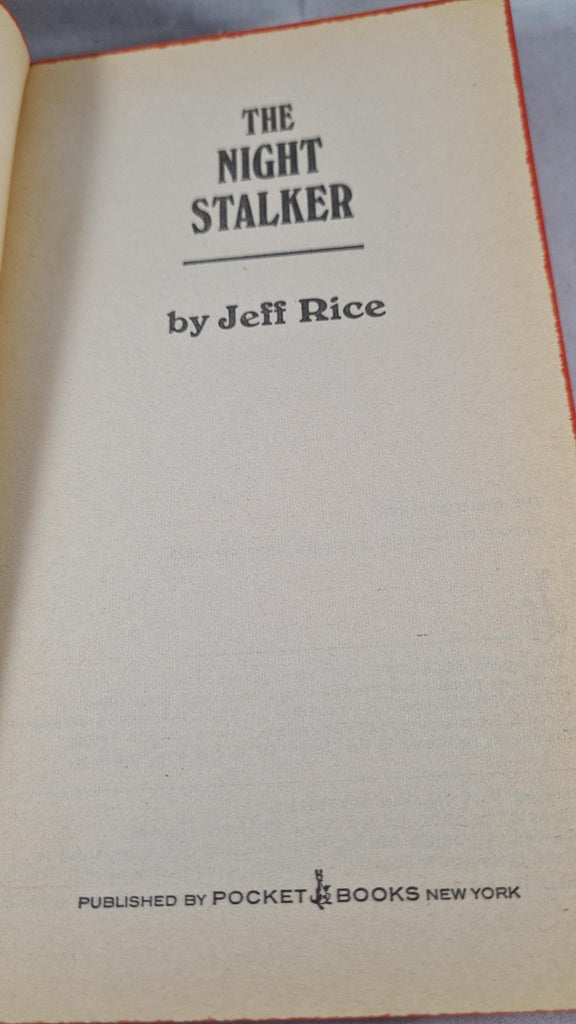 Jeff Rice - The Night Stalker, Pocket Books, 1973, Paperbacks – Richard ...