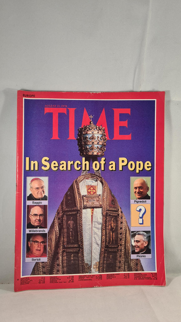 Time Magazine Volume 112 Number 8 August 21 1978