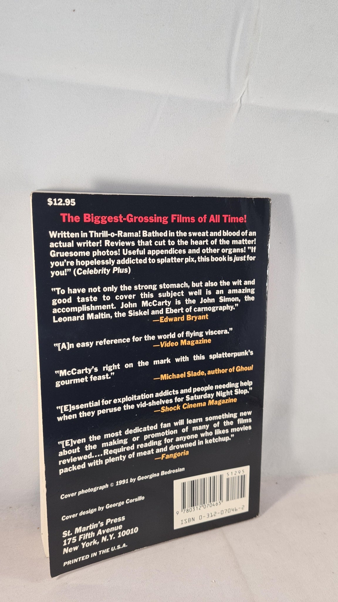 John McCarty's Official Splatter Movie Guide Volume II, 1992, First Ed ...