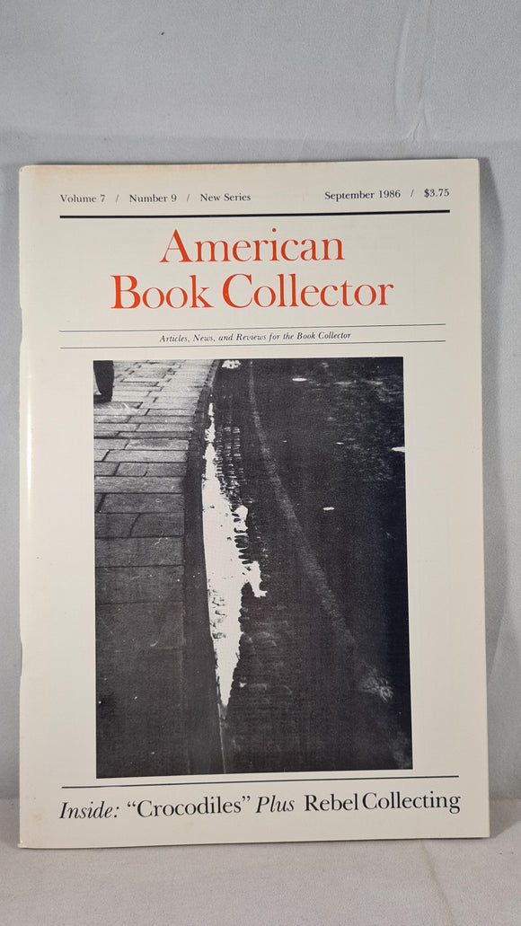 American Book Collector Volume 7 Number 9 September 1986