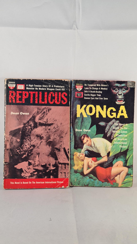 Dean Owen - Reptilicus, 1961 & Konga, 1960,  Monarch Movie Book, Paperbacks