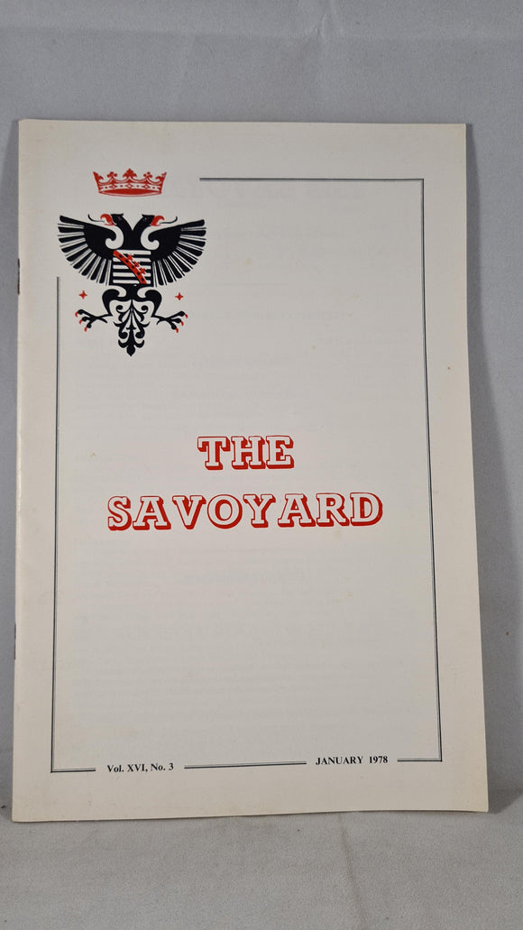 The Savoyard Volume 16 Number 3 January 1978