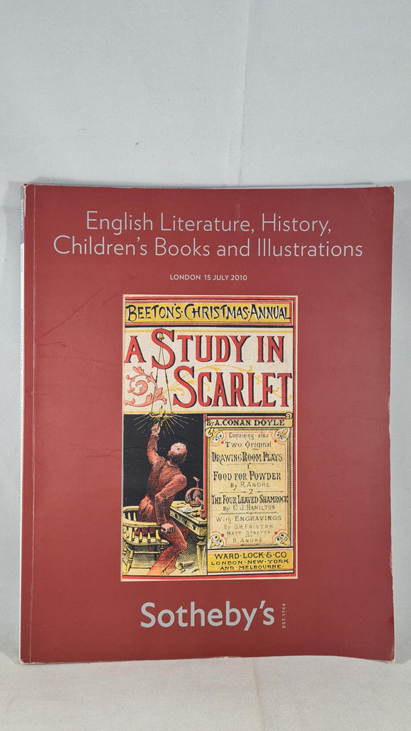 Sotheby's English Literature, History, Children's Books & Illustrations 15 July 2010