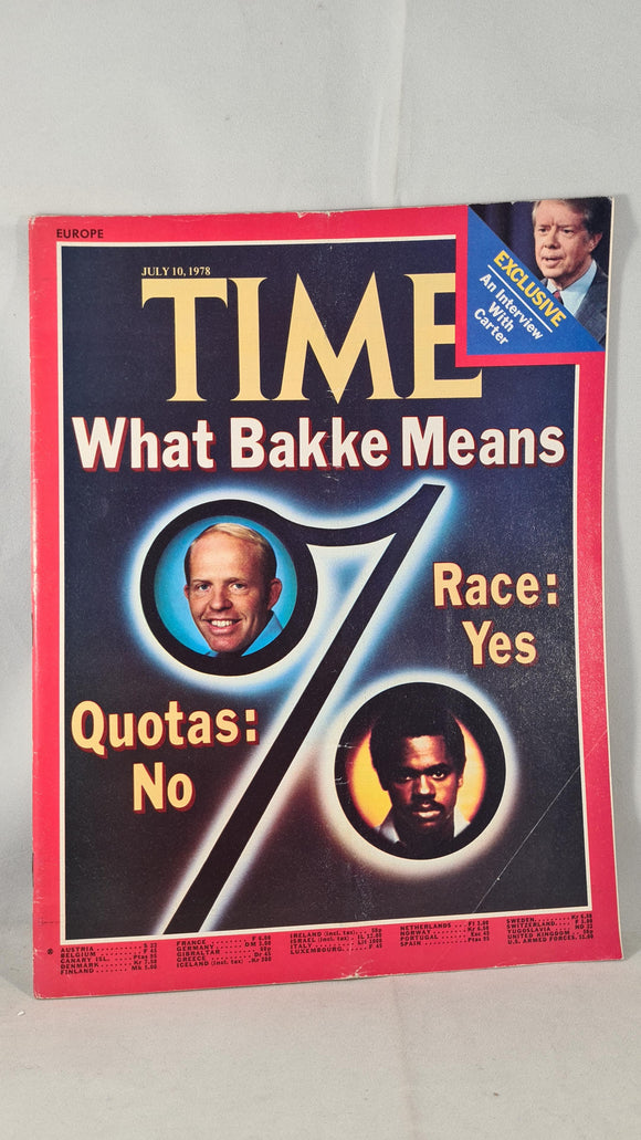 Time -  The Weekly Newsmagazine Volume 112 Number 2 July 10 1978
