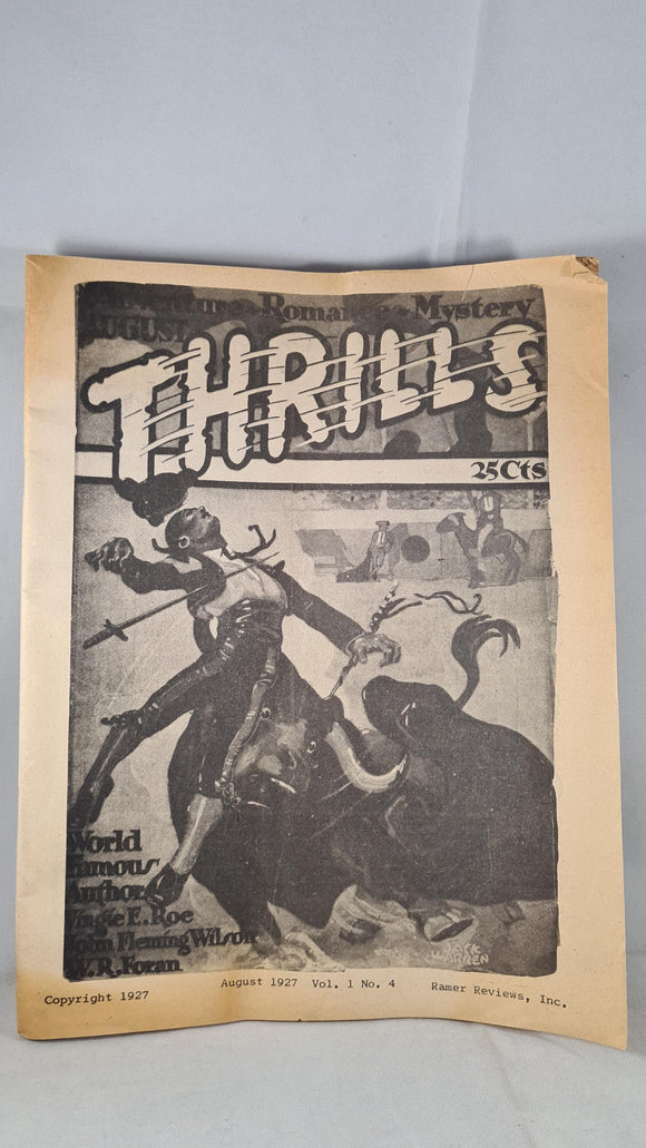 Thrills Volume 1 Number 4 August 1927, Xenophile