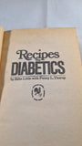 Billie Little - Recipes For Diabetics, Bantam Cookbook, 1978, Paperbacks